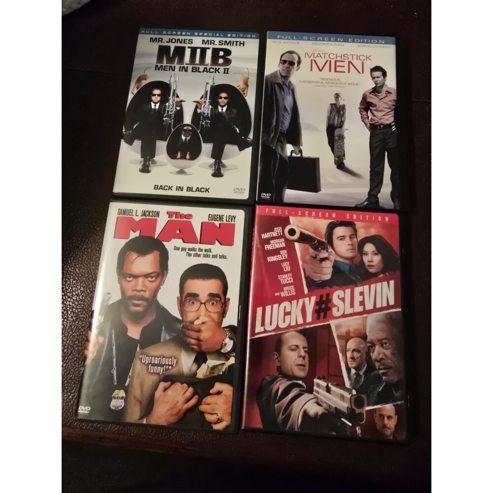 4 DVDS Titles in Description